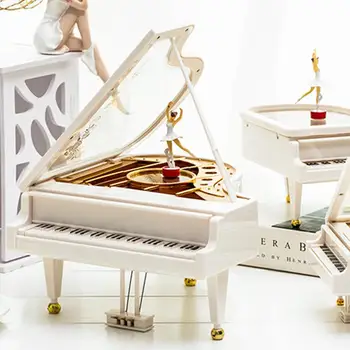 Piano Music Box Baletni Plesalec Klavir Ornament Klasične Glasbene Igrače Dom Soba Dekoracijo Otroci Darilo #D0