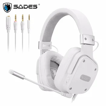 SADES Gaming Slušalke Snowwolf 3.5 mm Jack Za RAČUNALNIK/prenosnik/PS4/Xbox Eno (Različica)/Nintendo Stikalo/VR/Mobilne Naprave