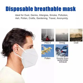 Hitra Dostava KN95 Dustproof Anti-fog In Dihanje Maske Filtracija Usta Maske 5-Plast Usta Žarilna Kritje masko