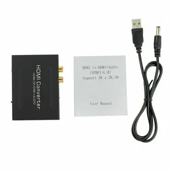 HDMI je združljiv & Optični SPDIF RCA Analogni Avdio Extractor Pretvornik Splitter 1080P HDMI Audio Splitter HDMI NA HDMI+AUDIO+SPDIF