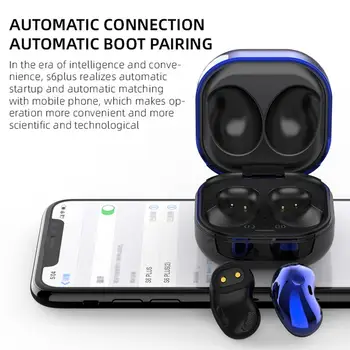 Novo S6 Plus TWS Brezžične Slušalke Touch Kontrole 9D Stereo Bluetooth 5.1 Slušalke Z Mikrofonom Šport Vodotesne Slušalke