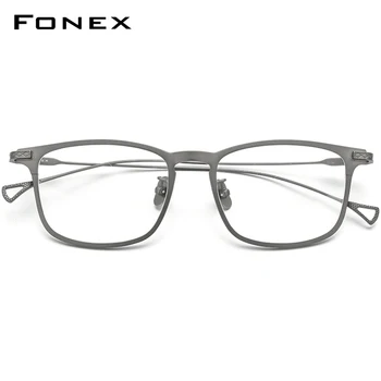 FONEX Čistega Titana Očala Moških 2020 Nov Recept Oči Očala za Moške Kvadratnih Očala za Kratkovidnost Optični Okvirji za Očala 8523
