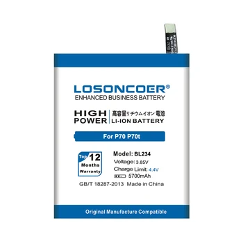 LOSONCOER 5700mAh BL234 Mobilnega Telefona, Baterije Za Lenovo P70 P70t P70-T Baterije