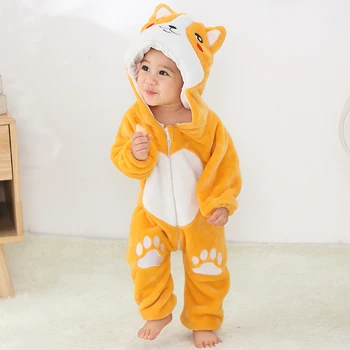 Dojenčka Romper Baby Girl Obleke Fant Jumpsuit Novo rojen Bebe Oblačila Pozimi Malčka, Otroška Oblačila Stich Panda Pižamo Otroške Kopalke