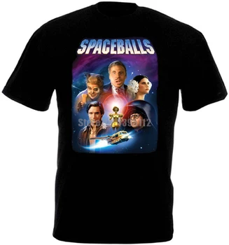 Spaceballs Filmski Plakat Moška Črna Majica Corgi Majica Moški Modni T-Majice Techno T-Majice Japonski Slog Yxqxyl