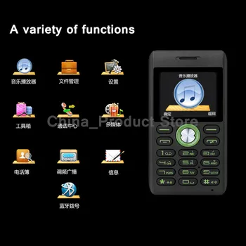 Melrose M18 Mini Card Telefon Ultra-tanek Študent mobilnih telefonov Z Vibracijami GSM, MP3 Snemalnik in Bluetooth telefon PK S10