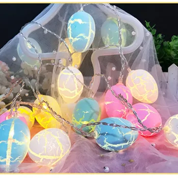 25# Velikonočna Jajca Žice Niz Luči Trajne Baterija Upravlja Svetlobe Počitnice Stranka Doma Dekor Svetilke Dom Dekoracija Dodatna Oprema