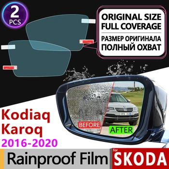 Za Skoda Kodiaq Karoq 2016 2017 2018 2019 2020 Polno Kritje Anti Meglo Film Rearview Mirror Rainproof Anti-Fog Filmov Dodatki