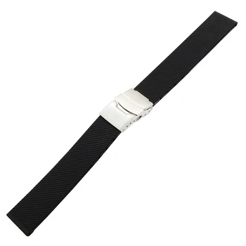 Silikonske Gume Watch Band za Zvonec Ross Watchband 18 mm 20 mm 22 mm 24 mm Moški Ženske Smolo Trak Pasu Zapestne Zanke Zapestnica Črna