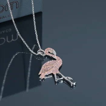 2019 nov prihod Maroko pink flamingo verige ogrlica blagovne znamke original srčkan občutljivo ogrlica za ženske dekle
