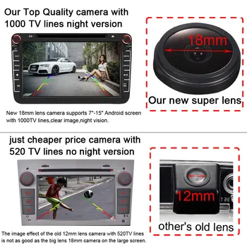 HD 1280*720 slikovnih Pik 1000TV skladu avto zadaj pogled nazaj gor vzvratno parkiranje kamera za Audi A3 A4 A4L S4 A5 S5 V3 V5 A6 A7 A6L A8L S6