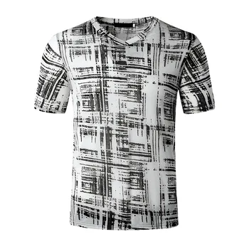 Mens Tiskanja Bombaža T-shirt 2020 Poletje Novih Proti-vrat Kratek Rokav Tee Shirt Homme Priložnostne Hip Hop Mens Black Tshirts Camisetas Hombre