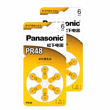 12PCS/2NAHRBTNIK Original Panasonic PR48 Slušni Baterije 7.9 MM*5.4 MM 13 A13 Gluhih-pomoč Acousticon Polžasti Gumb Celic Baterije
