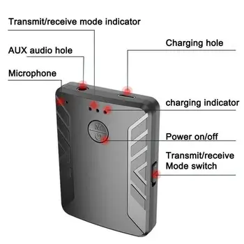 Bluetooth 5.0 Avdio Oddajnik Sprejemnik Par z DVEMA Slušalke Stereo 3.5 mm AUX RCA Brezžični Adapter za TV PC Avto Zvočniki