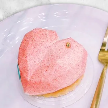 8 Votlini Srce Torto Plesni 3D Diamond Ljubezen Srce Oblika Za Peko Sladica Mousse Tortice Bakeware Orodja DIY Čokoladni Piškotek Plesni