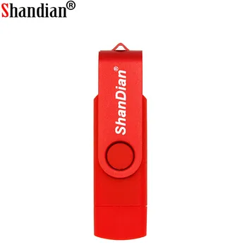 SHANDIAN OTG USB Flash Drive pendrive za Pametni telefon mikro Pendrive 4GB 8GB 16GB 32GB 64GB Flash Memoria Prenosni USB Ključek