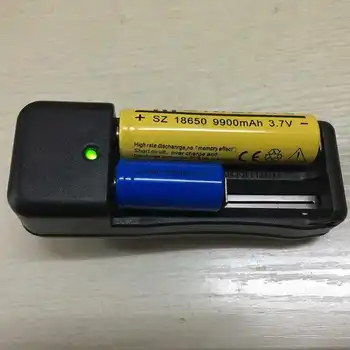 DING LI SHIJIA 18650 3,7 V 9900mAh Litij-ion baterije za ponovno Polnjenje Baterije Za Svetilko Baterija+EU Plug Dvojni Polnilnik Baterije
