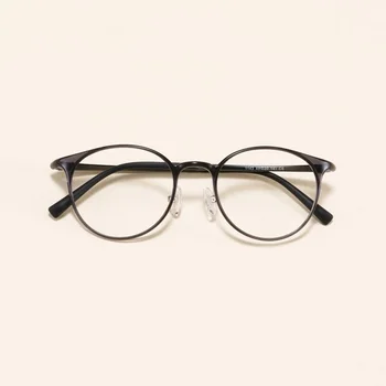 širina-138 Ultra-lahkih volfram ogljikovega jekla cevi nos blazinice kratkovidna očala ženske blagovne znamke moških krog retro optični eyeglass okvir