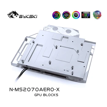 Bykski Vode Blok uporabite za MSI GeForce RTX2070 AERO ITX 8G / Polno Kritje Baker Radiatorski Blok / 3PIN 5V A-RGB / 4PIN 12V RGB