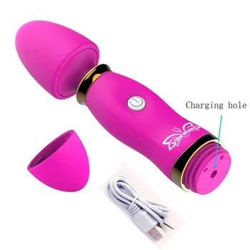 Močan Čarobno Palico AV Vibrator Močan ustni klitoris Vibratorji za Ženske USB Charge Massager Adult Sex Igrače za Žensko Masturbator