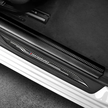 Za BMW F10 2011 - Avto Styling Nalepke Ogljikovih Vlaken Usnje Vrata Polico Izvažajo Ploščo Varovala Vrata, okenske police Zaščitnik 4PCS/set