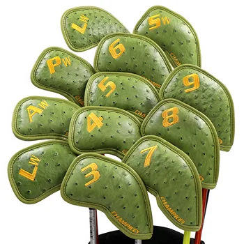 NOVO Champkey 12pcs Golf Železa Kritje Headcover 3 Barve PU Usnje Z Dih Lukenj Golf Železa > Glavo Zajema