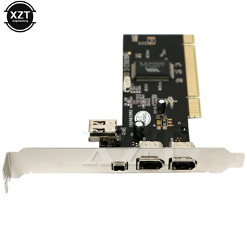 Novo 3 Vrata Firewire IEEE 4/6 Pin PCI 1394 DV Napajalnik Krmilnik Video Capture Card za DV DC HDD MP3 PDA visoke kakovosti s CD