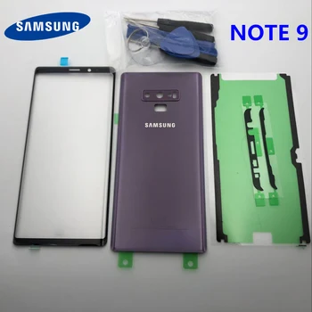 Note9 Sprednji Zaslon na Dotik Stekla Nazaj Stekla Zamenjava Za Samsung Galaxy Note 9 N960 N960F Pokrovček Baterije Zadnja Vrata Stanovanja Primeru