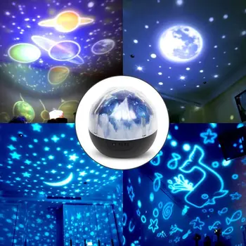 LED Noč Svetlo Zvezdnato Nebo Magic Star Luna Planet Projektor Lučka Vesolja Vesolje Luminaria Otroka Vrtec Lučka Za Otroke Baby Darilo