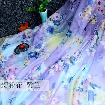 Šifon 30 Tkanine, Tiskane Šifon Cosplay Starodavne Kitajske Oblačila Obleko Tanka Poletna Obleka Šal
