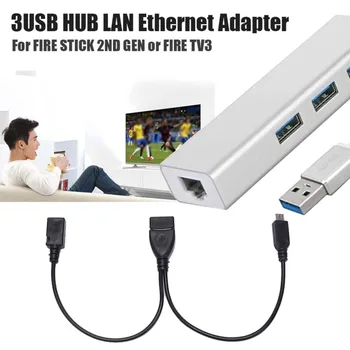 2020 Novo 3 PORT USB HUB LAN Ethernet & OTG Za Ogenj (Gen 2 3 &4) Nove Prihoda do leta 2020