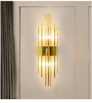 Ustvarjalne Zlati Luksuzni Notranji Življenjski Prostor Crystal Stenska Svetilka Postelji Lučka Led Post Modern Classic Hotel Oltarja Koridor Svetlobe