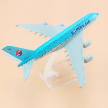 16 cm Zraka, Korean Air A380 Airbus 380 Airways letalske družbe Kovinske Zlitine Letalo Model Letalo Diecast Zrakoplova