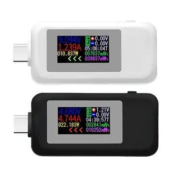 KWS-1902C Tip-C Barvni Zaslon USB Tester Trenutno Napetost Spremljanje Moči Meter Mobilne Baterije Banka Polnilnik Detektor
