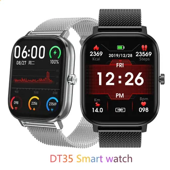 DT35 Pametno gledati EKG Srčni utrip, Krvni Tlak 1.54 palčni Bluetooth Klic IP67 Nepremočljiva Šport, Moda P8 Pro Pametno Gledati