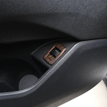 1 Kos Za BMW X1 F48 2016-19 Za BMW X2 F47 ABS Notranje zadeve Rep Vrata za Stikalo Okvir Gumb Kritje Borovega Lesa Zrn Avto Opremo