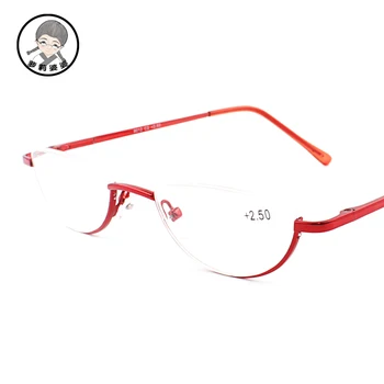 Mens Bralci Obravnavi Očala Žensk Pomlad Tečaj Očala Kovinski Pol Platišča Presbyopic Povečevalna Očala Povečevalna Očala