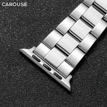 Carouse iz Nerjavečega Jekla, Trak Za Apple Watch band Serije SE/6/5/4/3/2/1 38 mm 42mm Metulj Zapestnica za iWatch trak 40 mm 44 mm