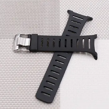 Mehke Mehke Gume Watch Band Kovinsko Sponko za Zapestje Trak z Izvijači za SUUNTO T1 T1C T3 T3C T3D T4C T4D T Serije Smart Watch