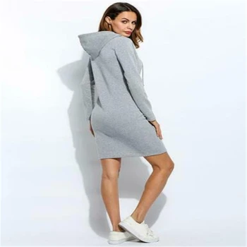 Obleka Ženske Majica Zimo Dolgo Sleeved Plus Velikost Ženske Majica Obleko Toplo Pocket Oblačenja 2020 Moda Stranka Nova Obleka