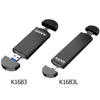MAIWO Adapter Polje Primeru Dvojna Vrata, M. 2 SATA SSD Mobilne Ohišje Aluminij Zlitine 2 v 1, USB/Tip-C Trdi Disk Adapter Polje Primeru