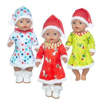 Nova Božič 1Suit Lutka Obleko, ki ustreza Za novorojenčka otroka 43 cm Lutka Obleko Lutka Pribor Za 17inch baby Doll