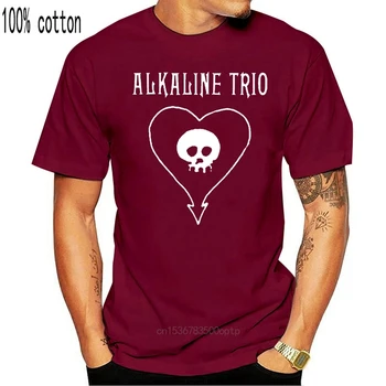 Alkalne Trio - Klassisch Heartskull T-Shirt S-2Xl Neu Offiziell Kralji Stra?e Telovadnice Tee Majica