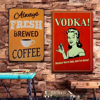 Retro Vintage Viski Jack Oglas, Plakat, Kositer Znak, Kava, Pivo Signboard Dekorativna Ploščica Metal Wall Art Dekor