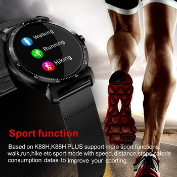 LETINE K88H Plus Bluetooth Kliče Pametno Gledati Srčnega utripa Sports Tracker Amazfit Pametno Gledati Moške, za Xiaomi Huawei