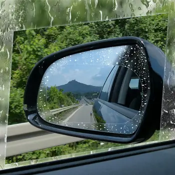 X Autohaux 4pcs Avtomobilske Anti Dež Nepremočljiva Film Zaščitna Jasno, Nalepke za Rearview Mirror) in Strani Okna