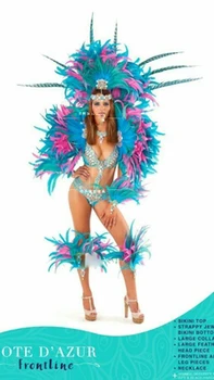 Poletje Bikini Party samba ples obrabe Vrstici pero Kostum Poslovne Uspešnosti Kostum