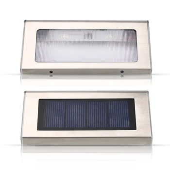 2pcs-4pcs/Veliko Sončne Svetlobe na Prostem, Solar Powered vodoodporna LED Lučka Ulica Stopnicah Dvorišče Pot Vrtni Zid Varnosti Solarna Svetilka