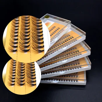 5 Škatle Umetno Posameznih Trepalnic Razširitve C Curl Ženske sestavljajo Vse Velikosti 6-14 mm Dolžina 3D Trepalnice