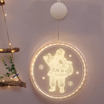 3D Viseče Luči Niz LED Lučka za Osvetlitev Dekoracijo Božič Luči za Dom Spalnica Soba Vesel Božič 2020